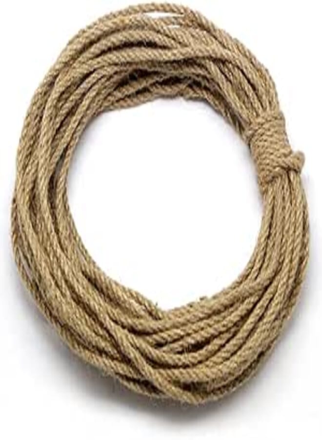 EvZ Natural Jute Twine Durable Industrial Packing Materials Heavy Duty Natural Brown Twine Jute Rope/String 55ft/17m for Arts, Crafts & Gardening Applications
